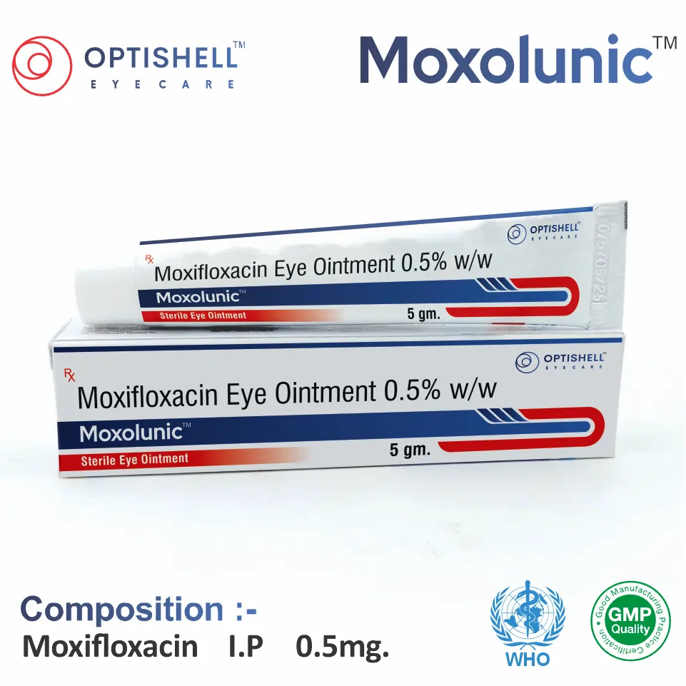 Moxolunic 0.5% Eye Ointment for PCD Pharma Franchise